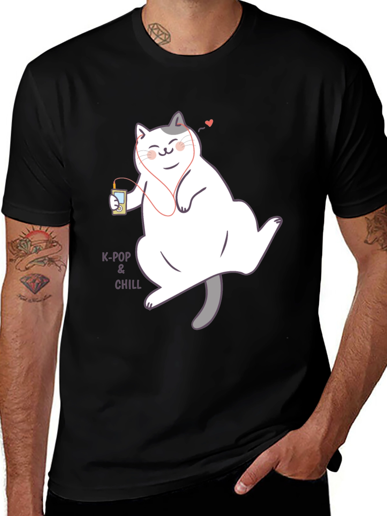 K-Pop & Chill Cat T-Shirt