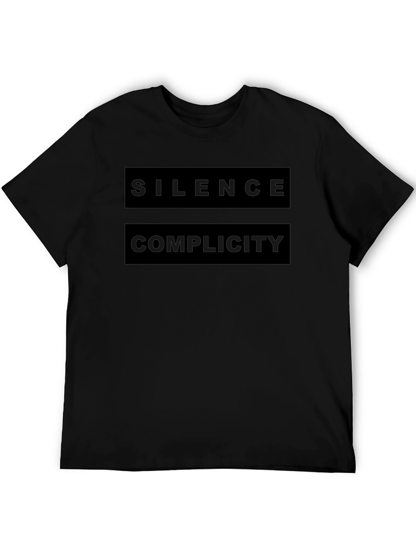 Silence Complicity Graphic Tee - Bold Statement Shirt