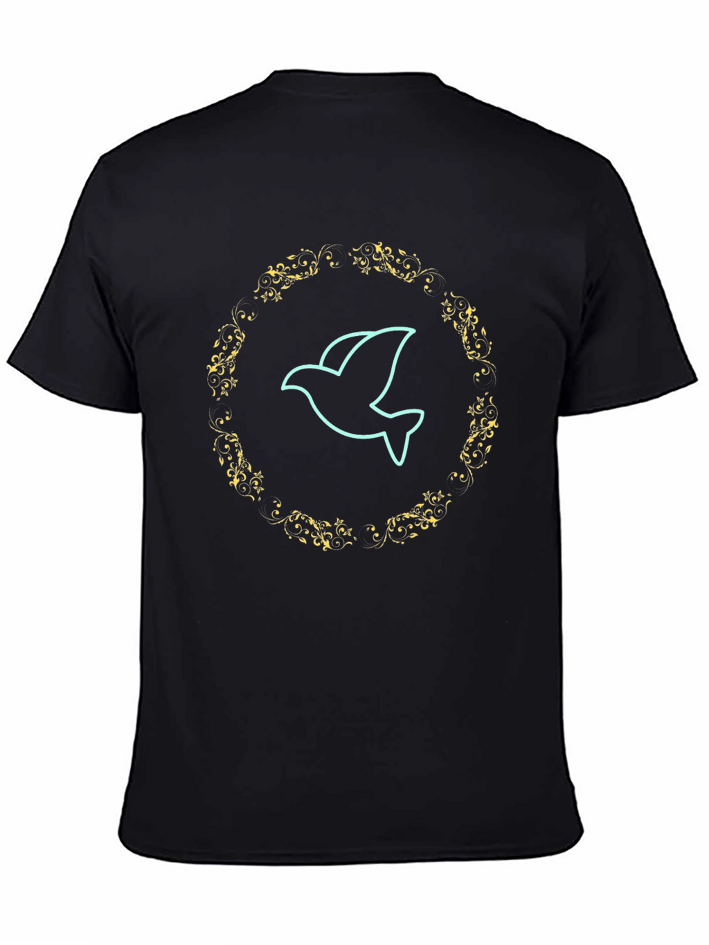 Dove Graphic Print Mens Black T-Shirt