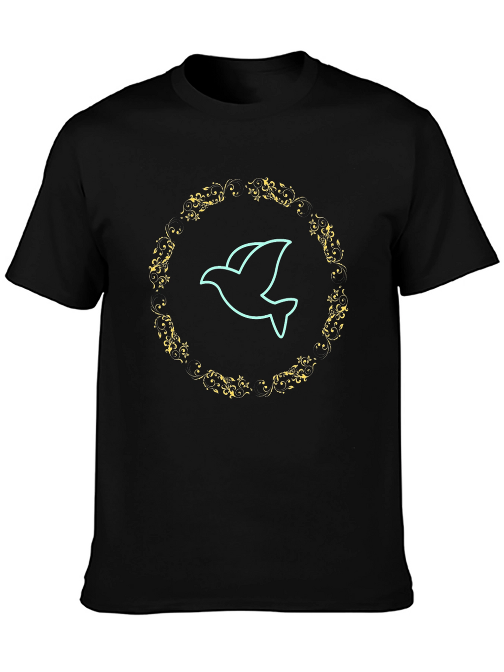 Dove Graphic Print Mens Black T-Shirt