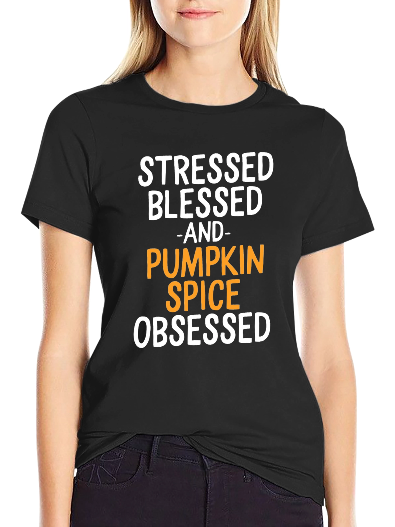 Stressed Blessed Pumpkin Spice Obsessed T-Shirt
