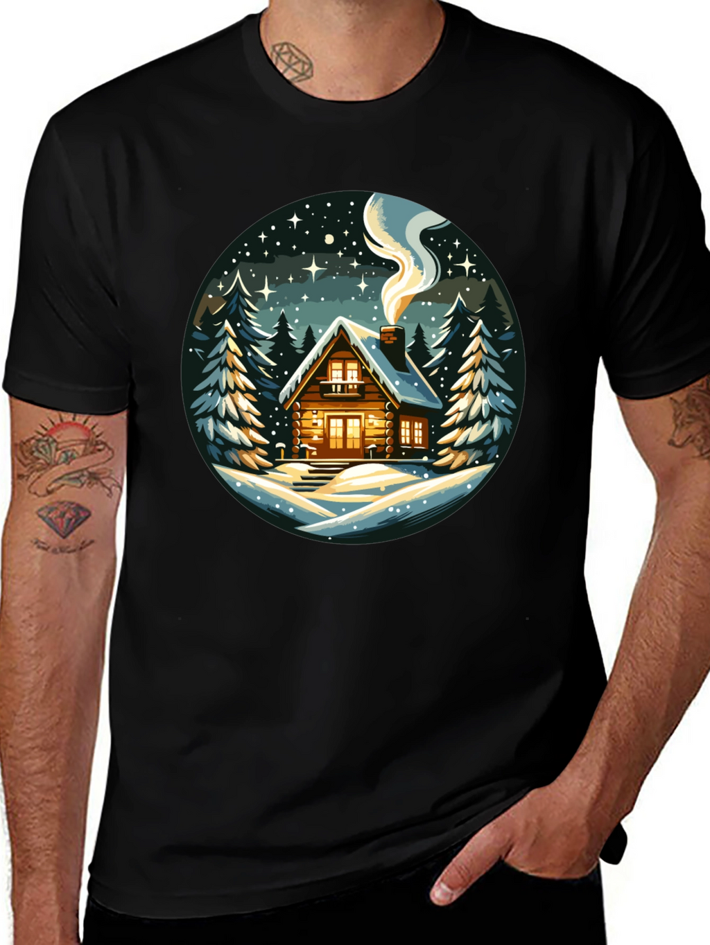 Winter Cabin Graphic Tee