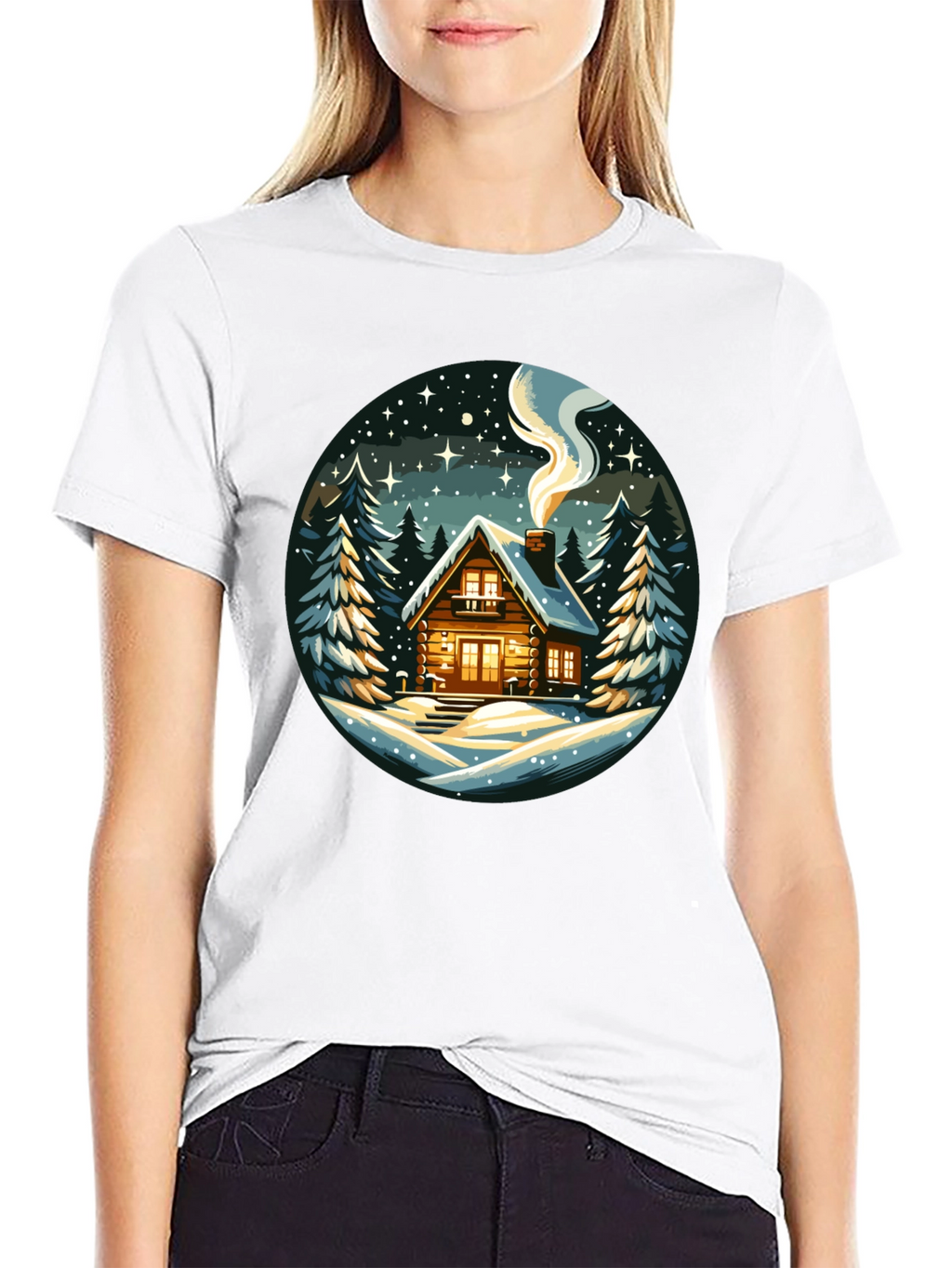 Winter Cabin Graphic Tee
