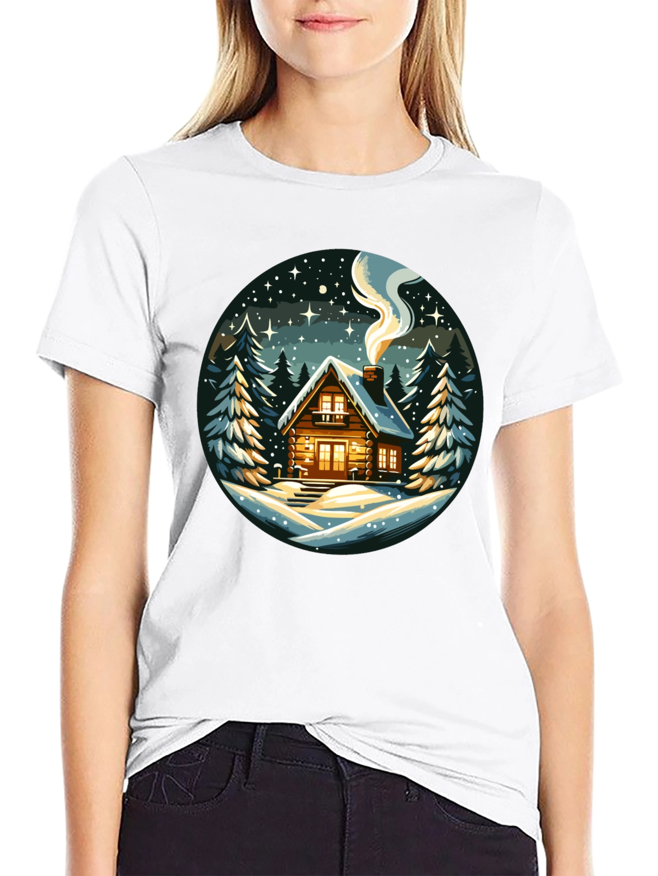 Winter Cabin Graphic Tee