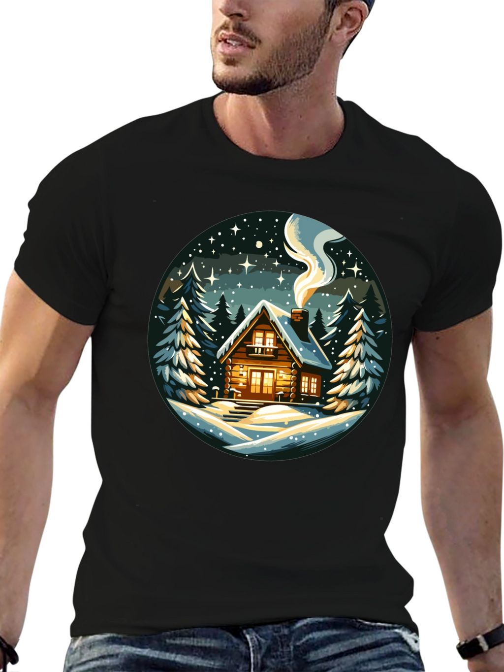 Winter Cabin Graphic Tee
