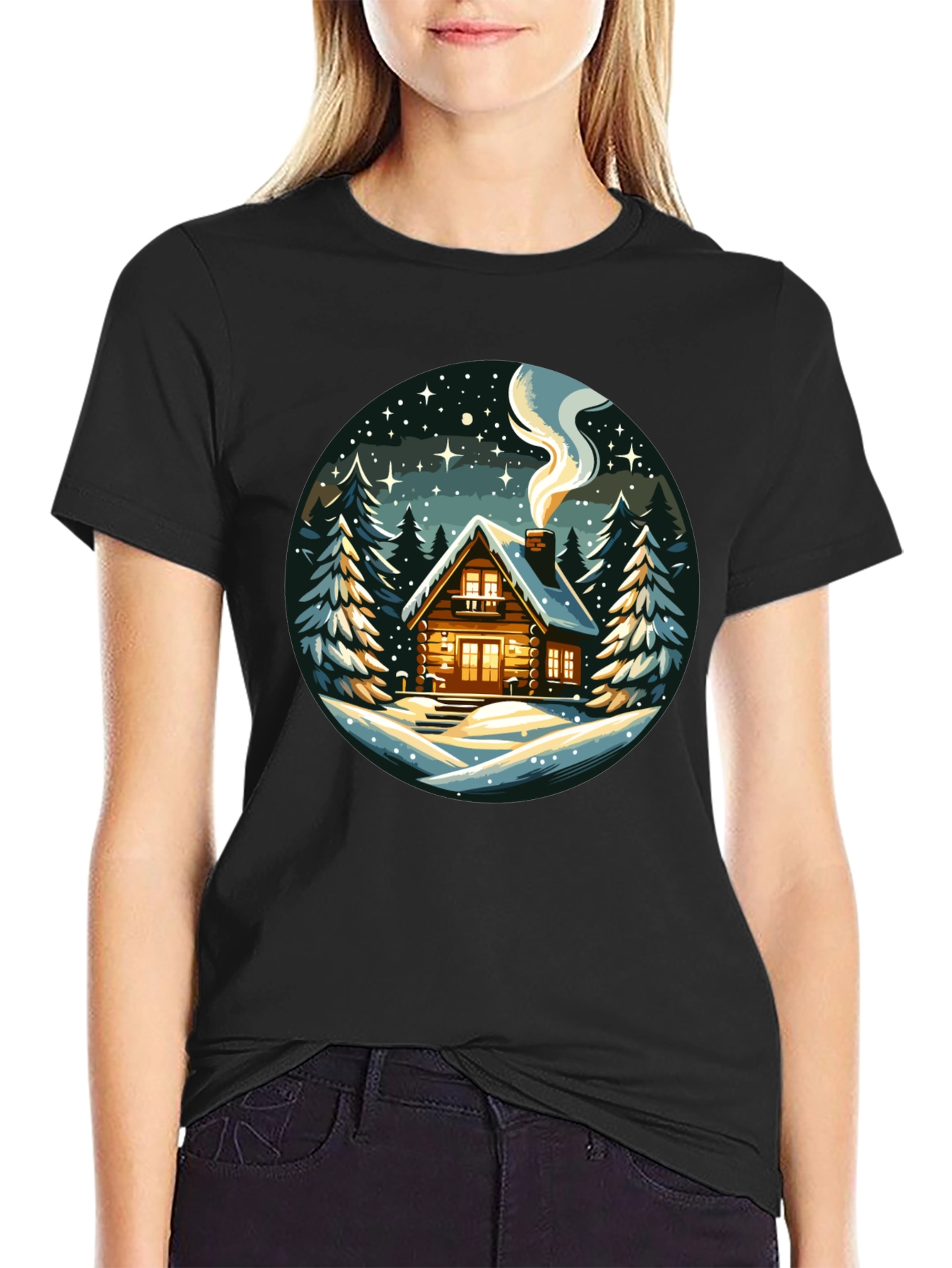 Winter Cabin Graphic Tee