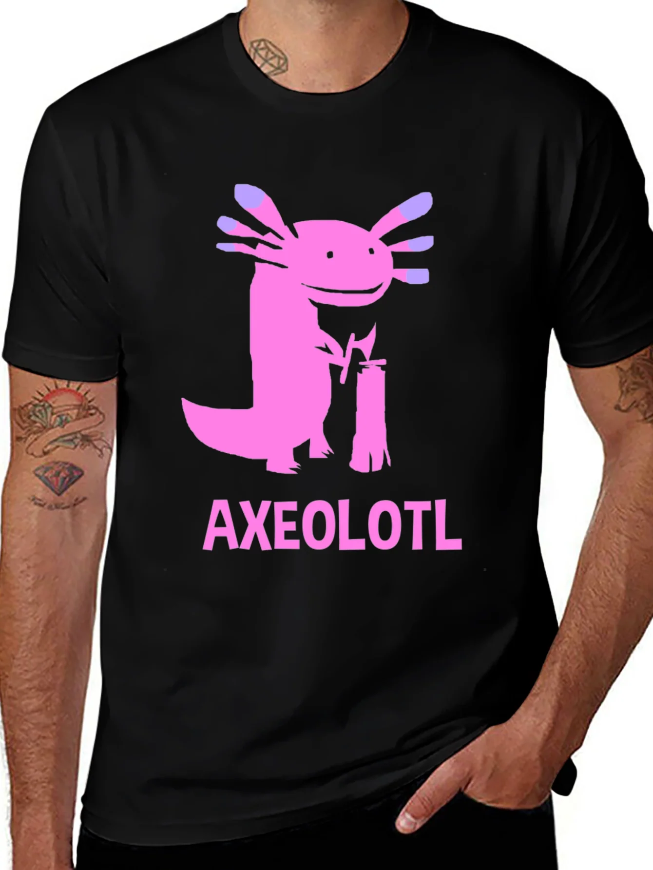 Axolotl Lumberjack T-Shirt - Funny Graphic Tee