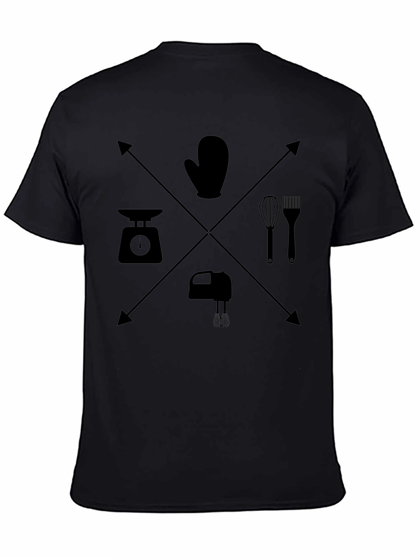 Chef Tools Graphic T-Shirt - Black Cotton Cooking Shirt