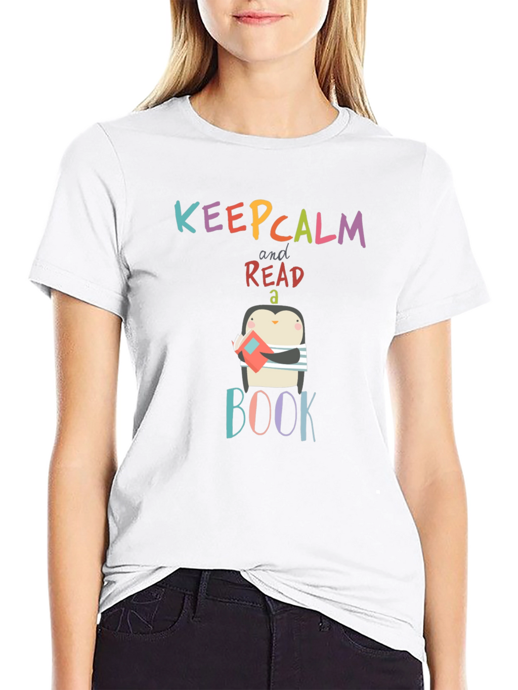 Keep Calm Read a Book Penguin T-Shirt
