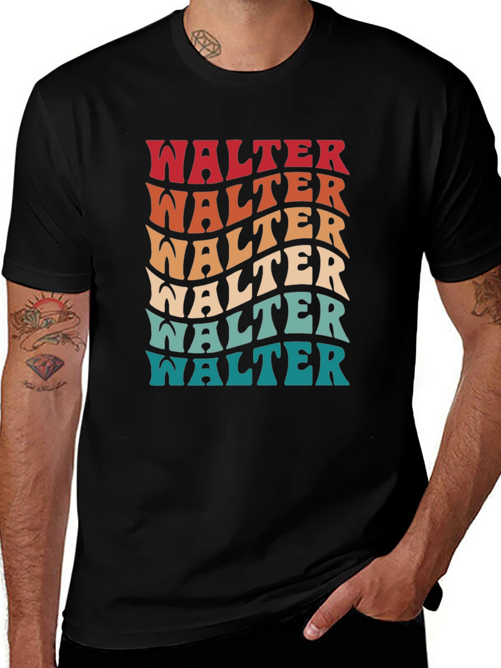 Retro Walter T-Shirt - Funky Name Design