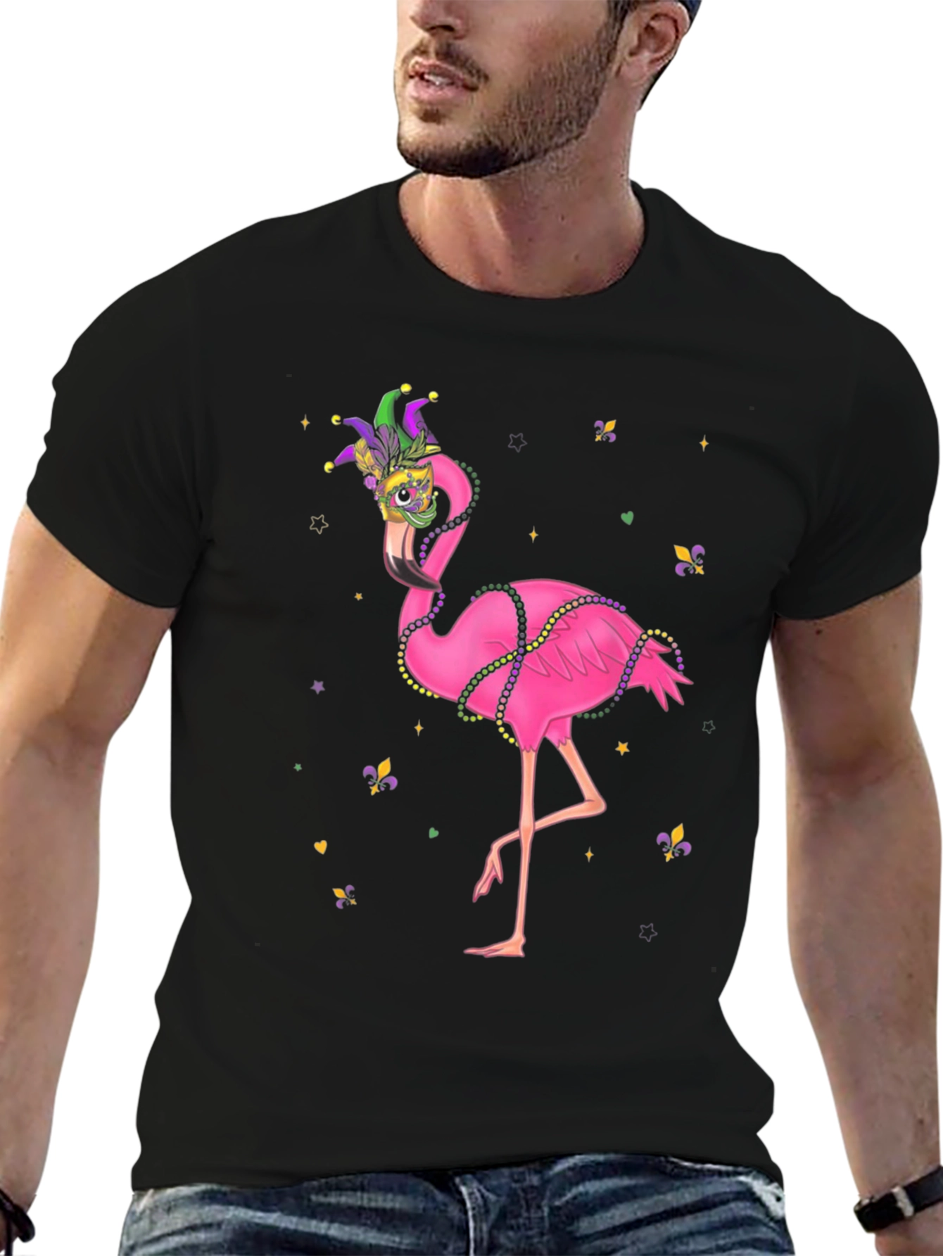 Mardi Gras Flamingo T-Shirt