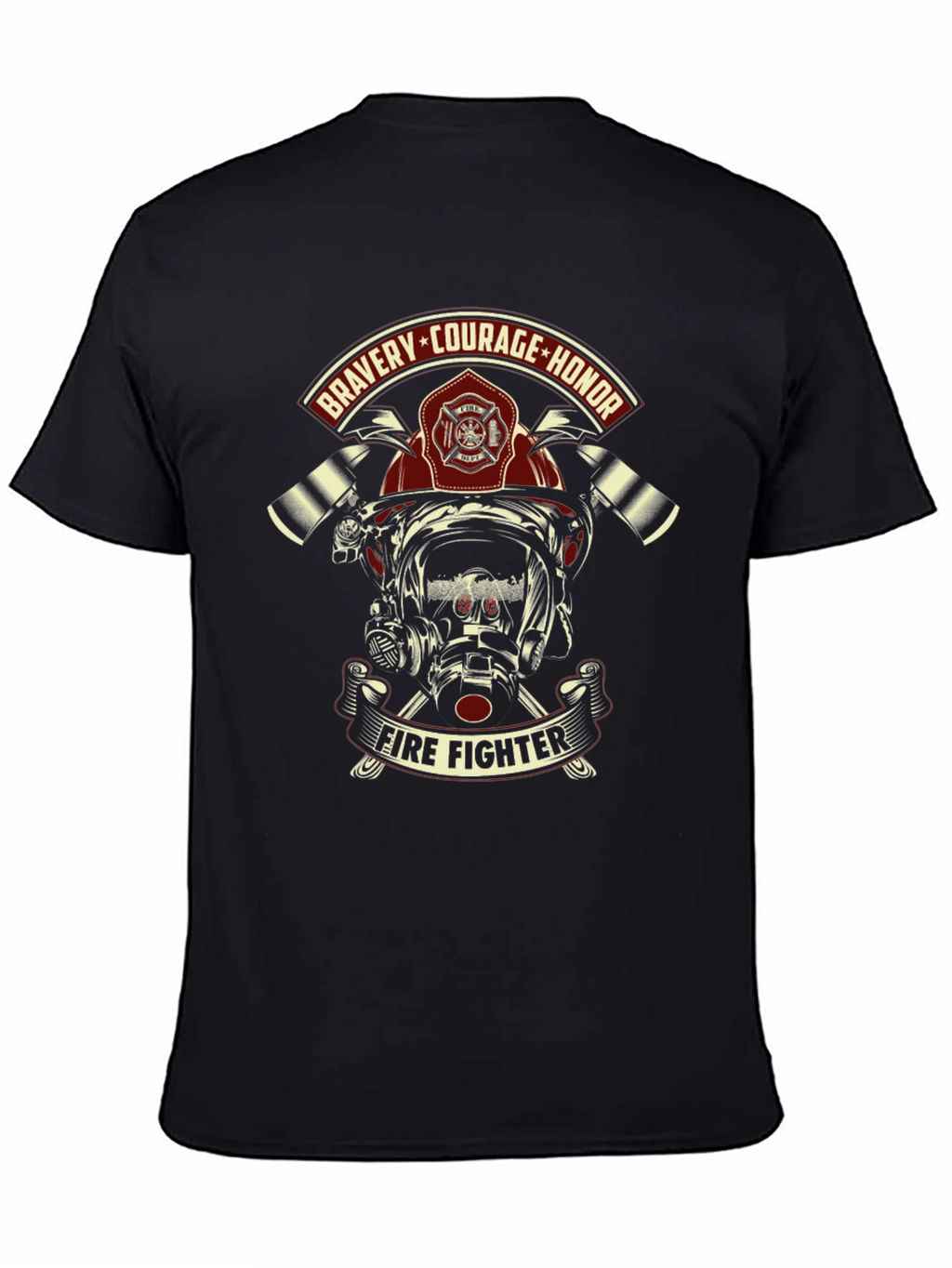 Firefighter Bravery Courage Honor Graphic T-Shirt