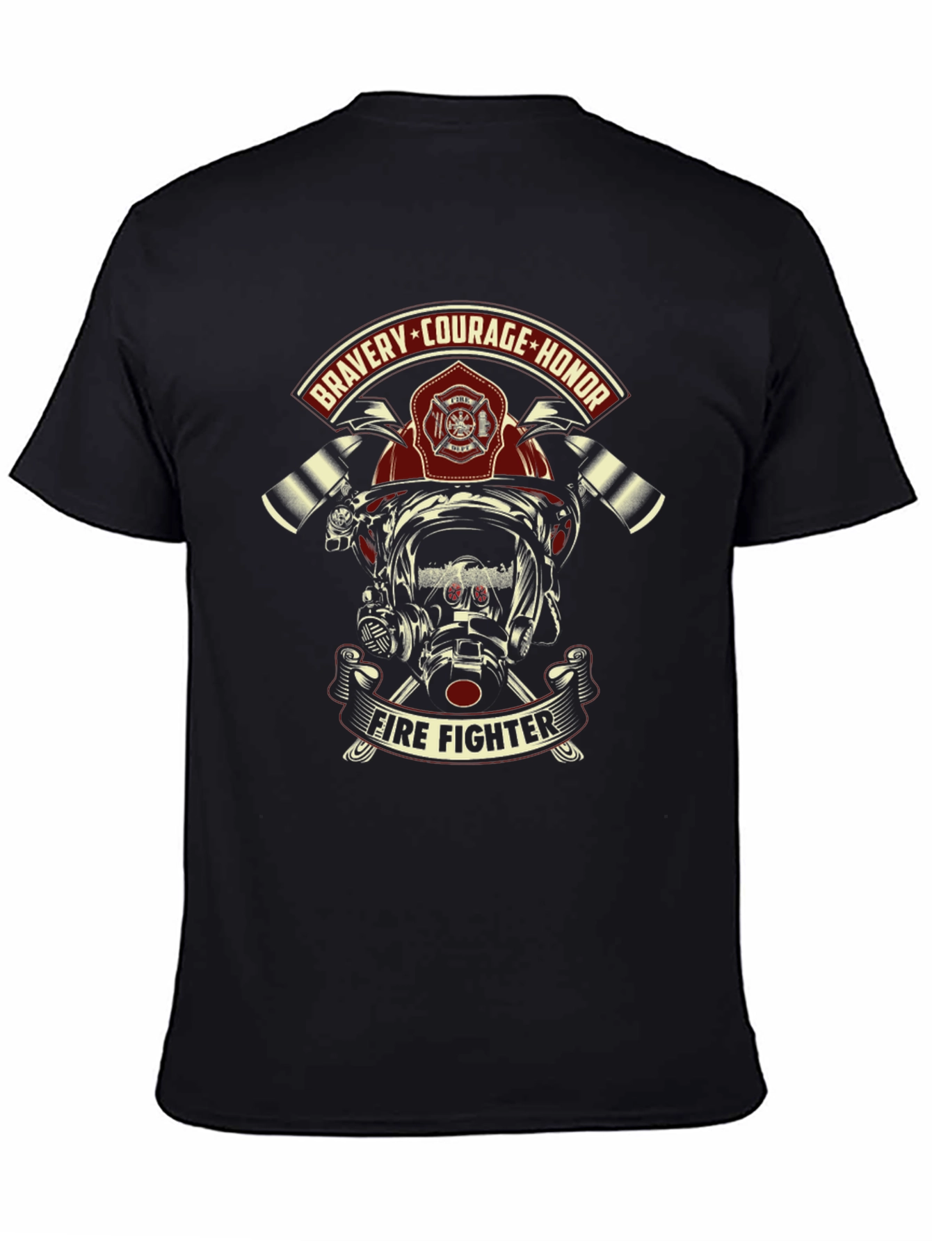 Firefighter Bravery Courage Honor Graphic T-Shirt