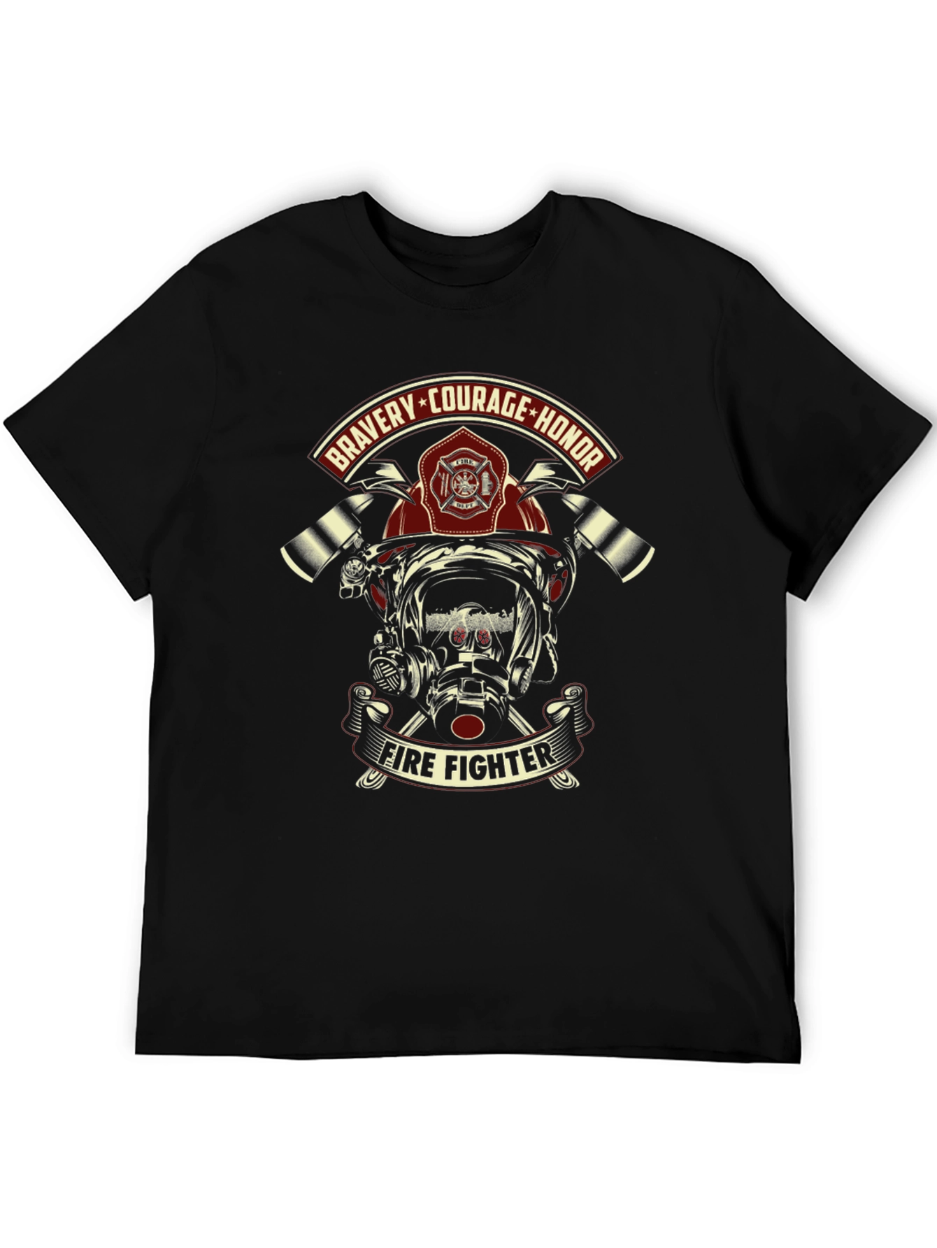 Firefighter Bravery Courage Honor Graphic T-Shirt