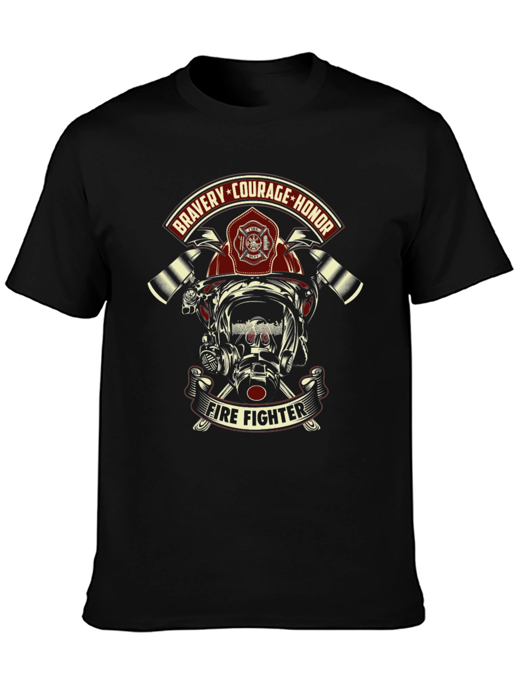 Firefighter Bravery Courage Honor Graphic T-Shirt