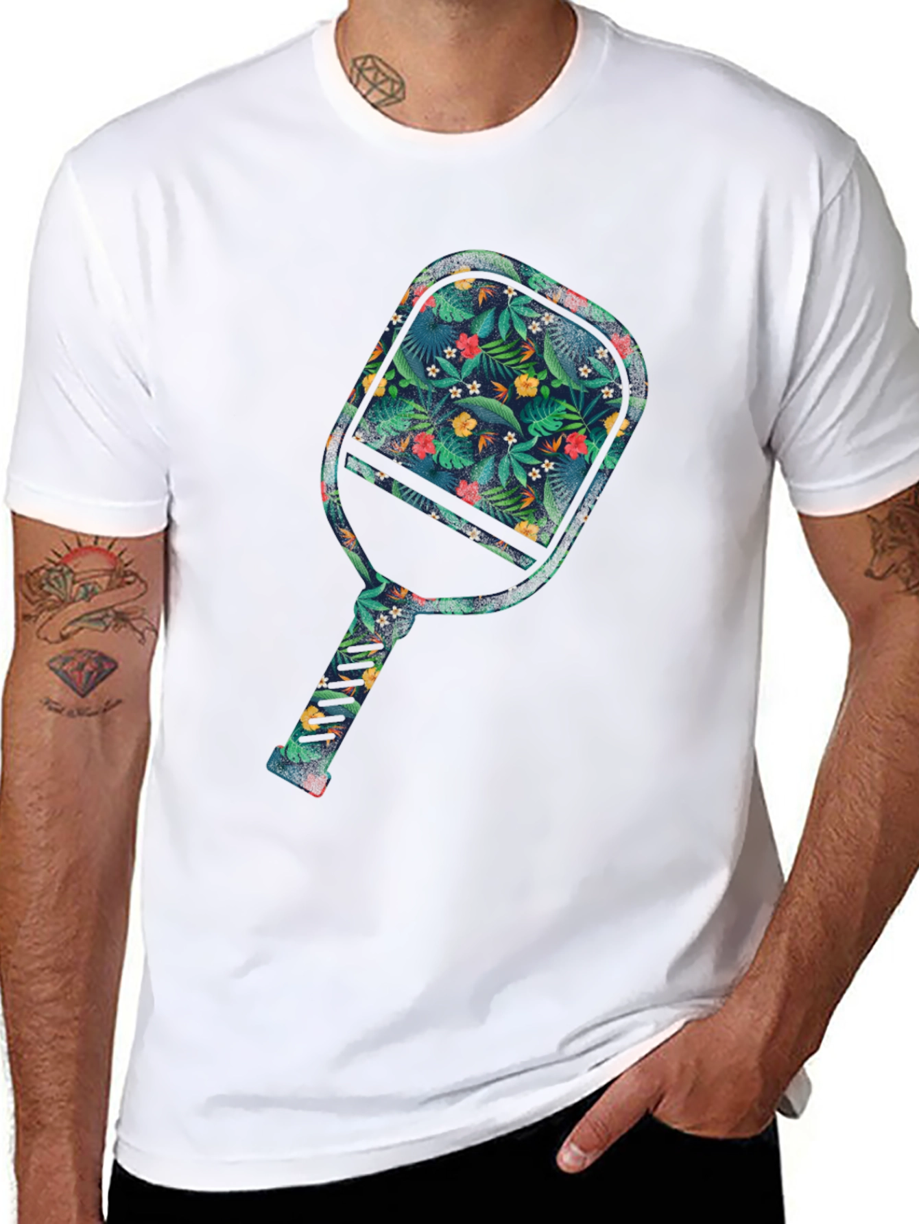 Tropical Paddle Graphic T-Shirt