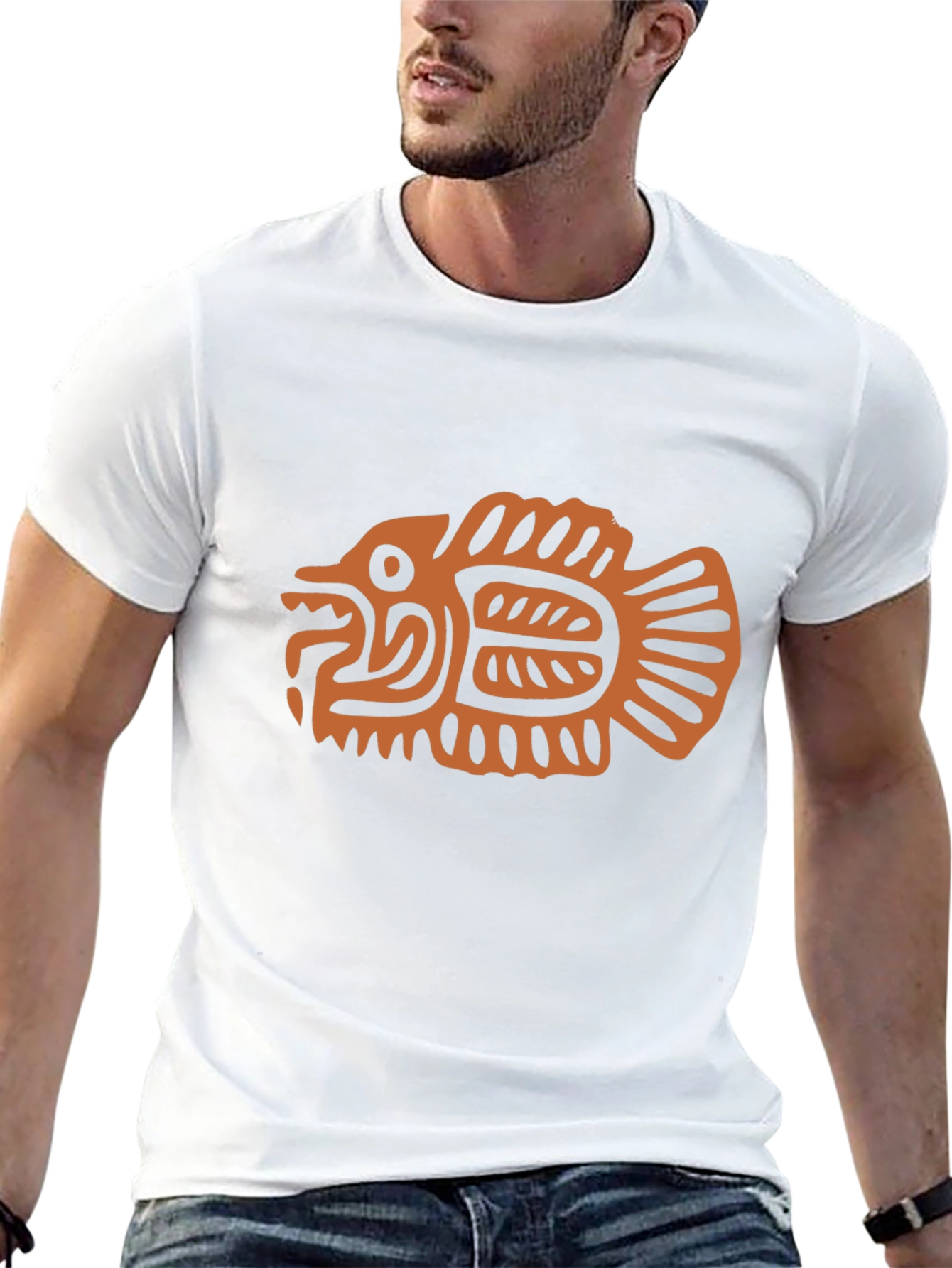 Tribal Fish Graphic Tee - Cool & Unique Design