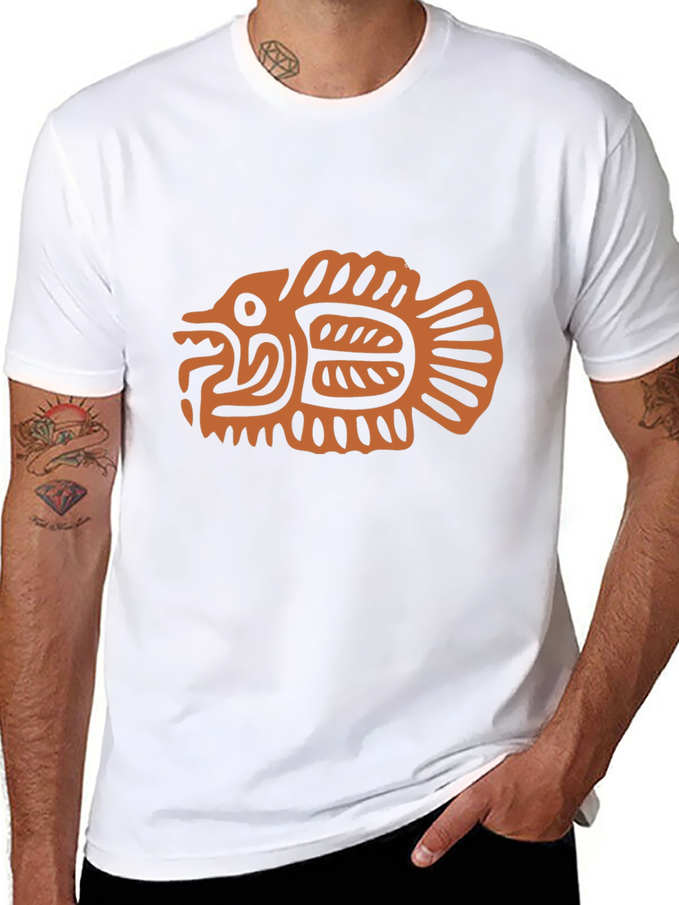 Tribal Fish Graphic Tee - Cool & Unique Design