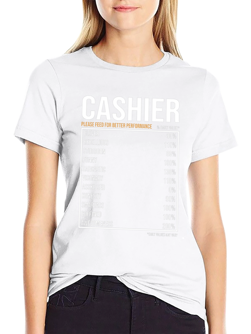 Cashier Humor Black T-Shirt