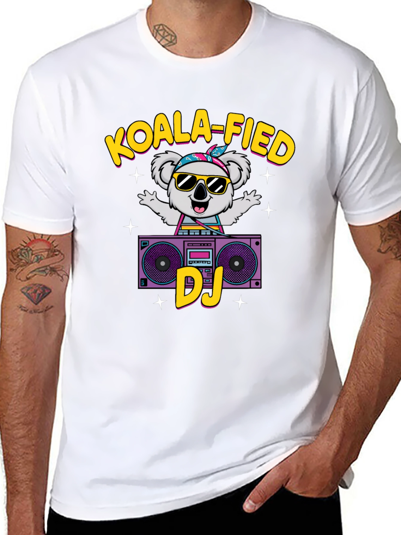 Koala-fied DJ T-Shirt Cute Animal Graphic Tee
