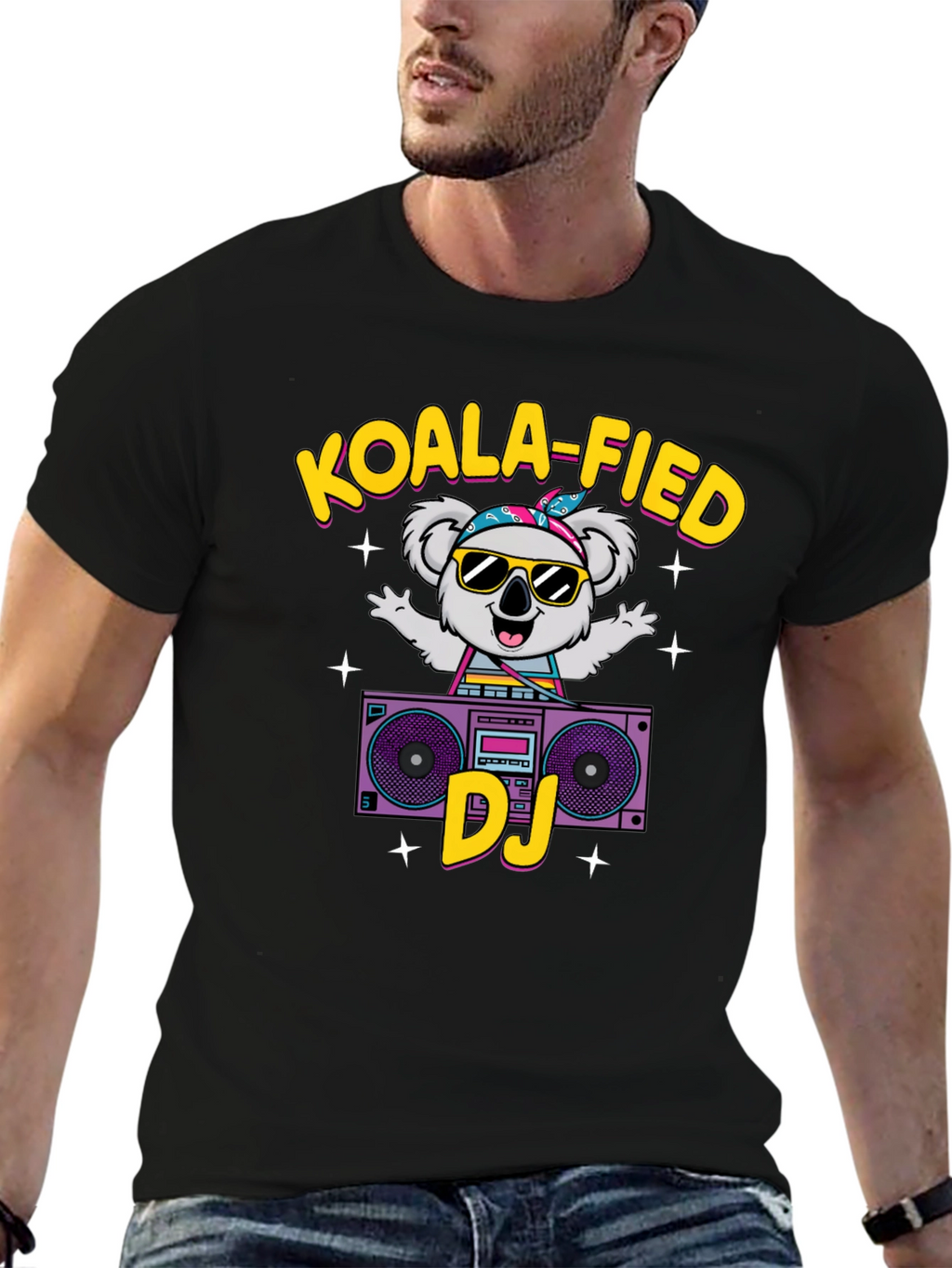 Koala-fied DJ T-Shirt Cute Animal Graphic Tee