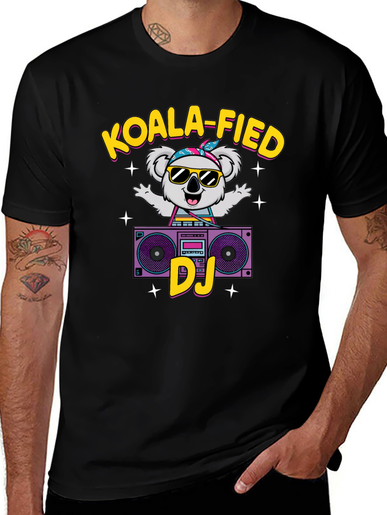 Koala-fied DJ T-Shirt Cute Animal Graphic Tee