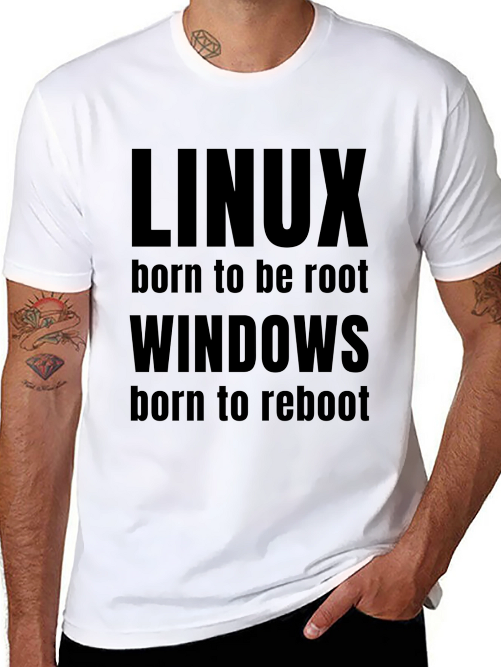 Linux vs Windows T-Shirt - Funny Programmer Tee