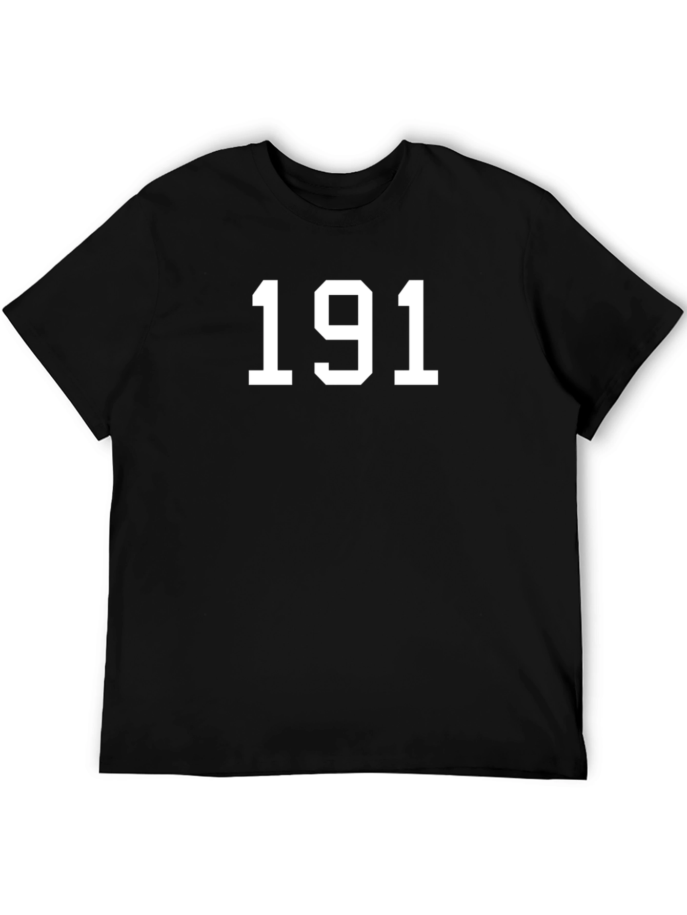 Number 191 Graphic T-Shirt - Black Cotton Tee