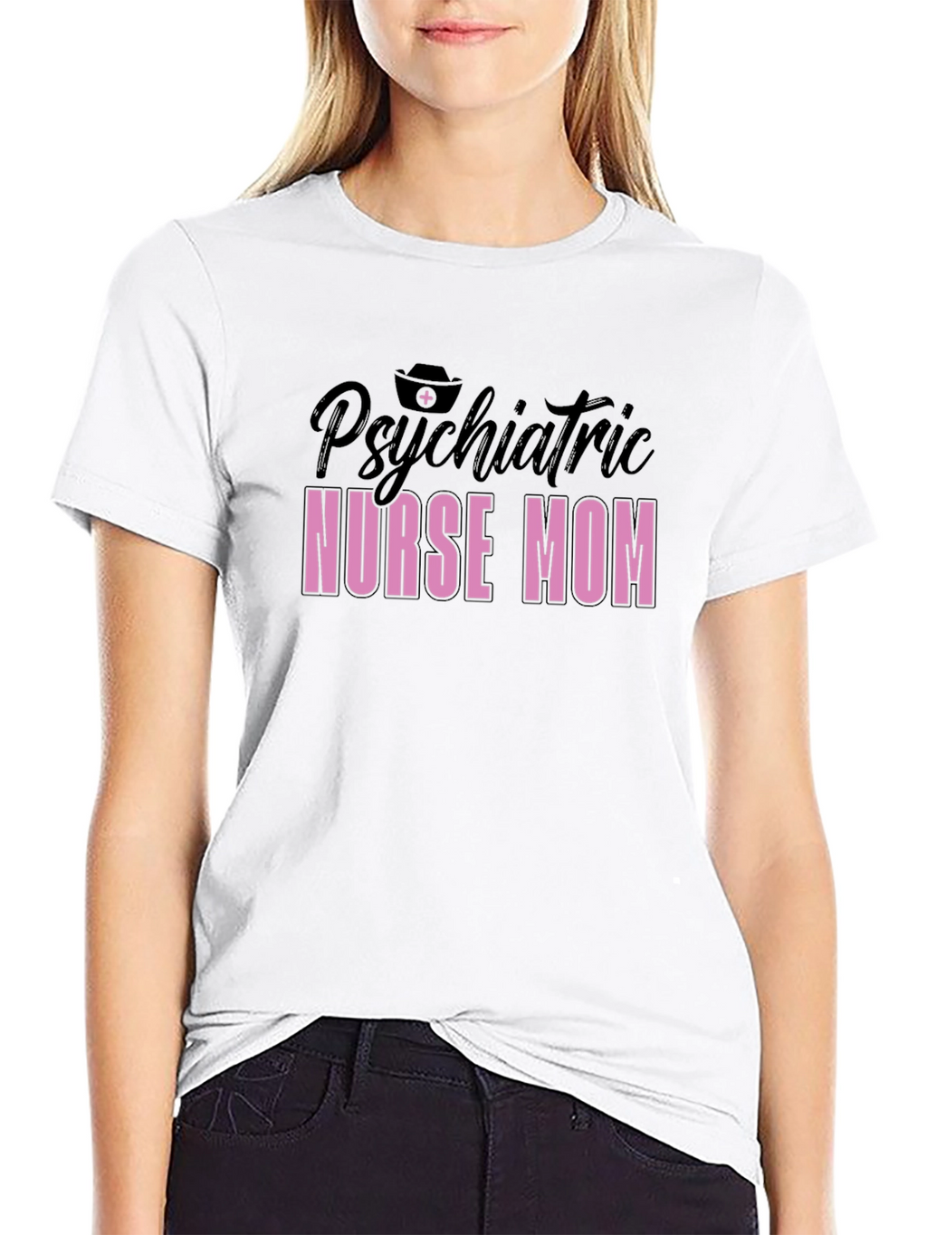 Psychiatric Nurse Mom T-Shirt - Black