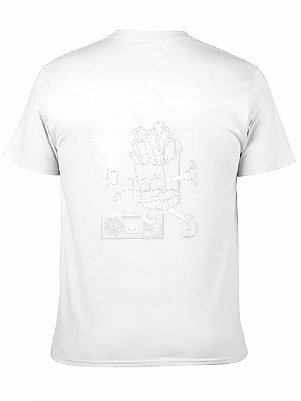 Dancing Fries Graphic Tee - Black Cotton T-Shirt