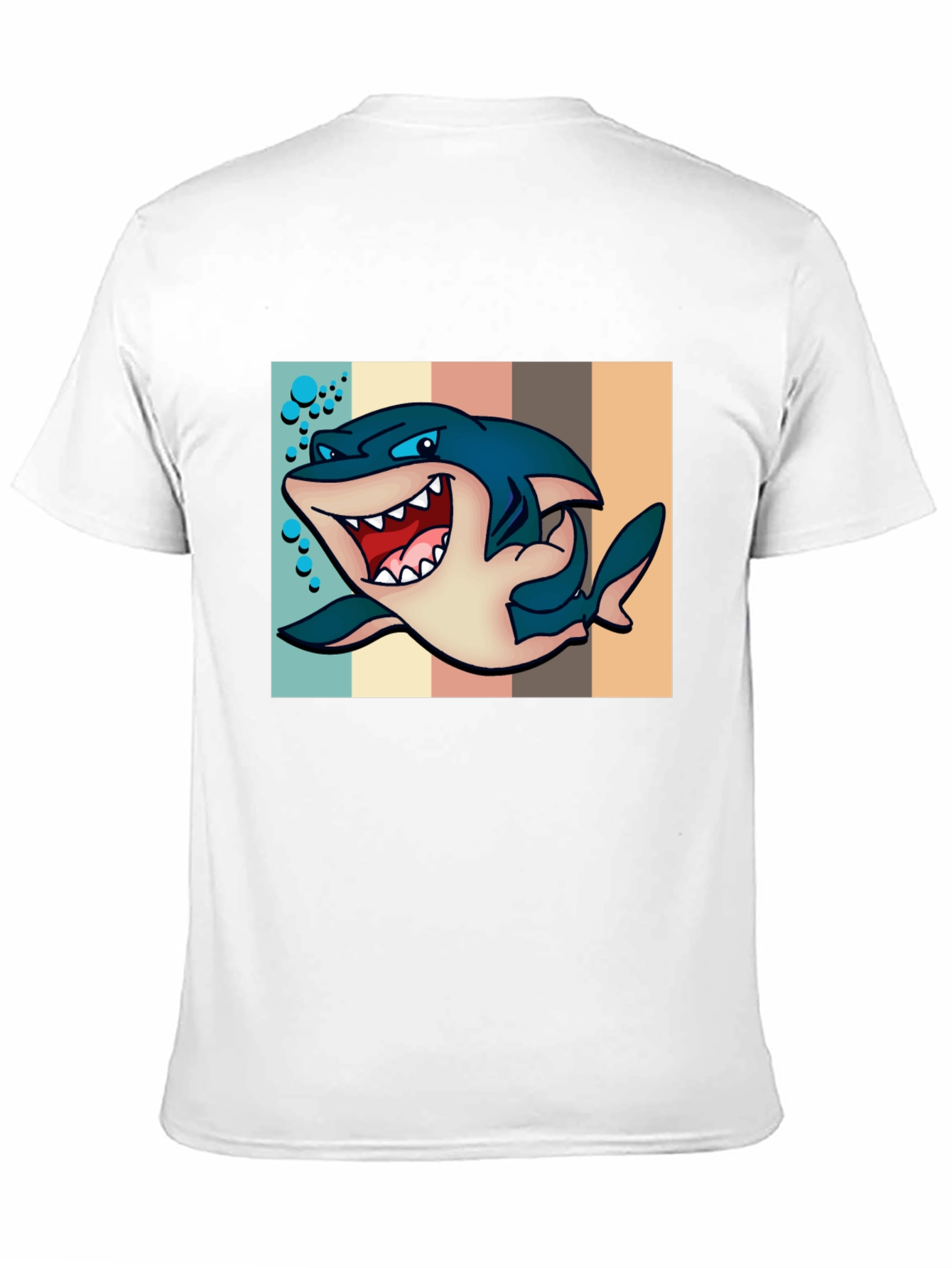 Cartoon Shark Graphic Tee - Mens Black T-Shirt