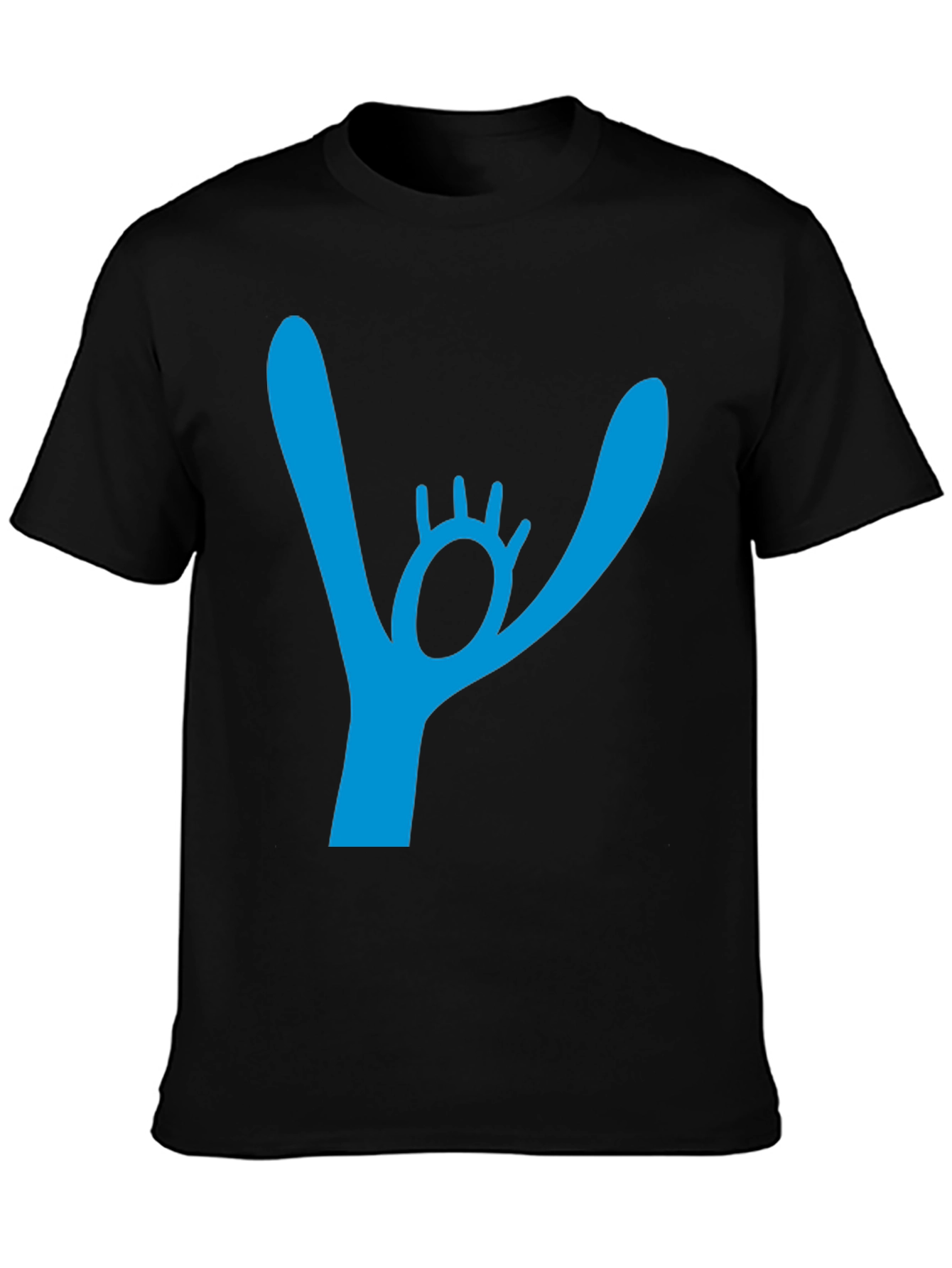 Abstract Graphic Print Black T-Shirt