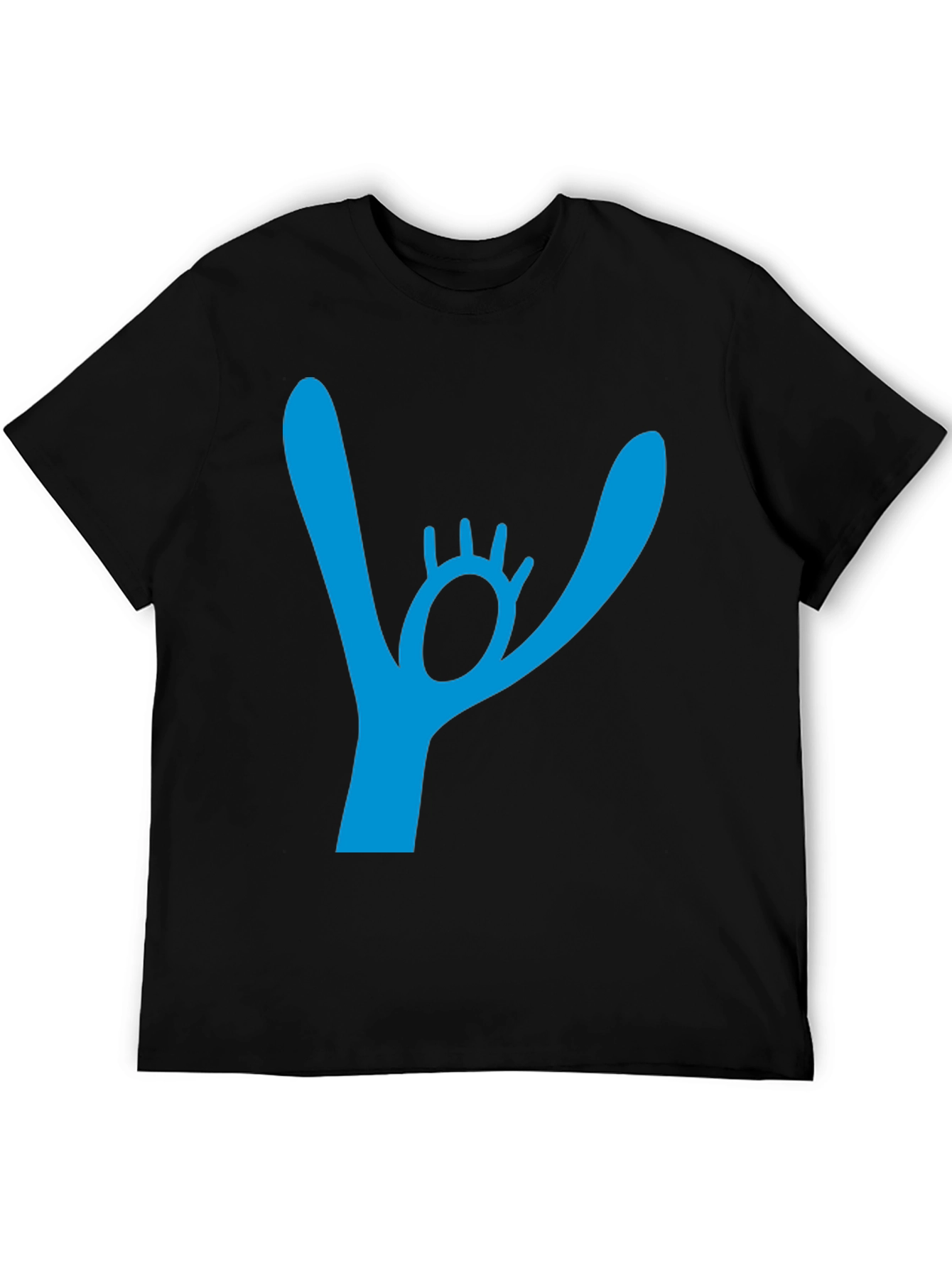 Abstract Graphic Print Black T-Shirt