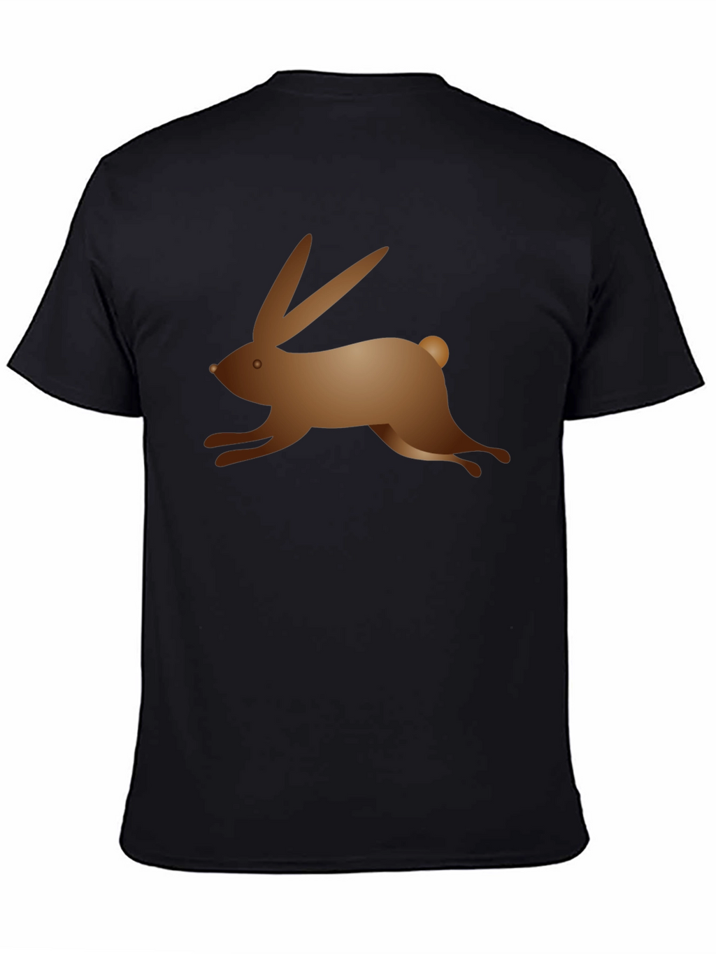 Black T-Shirt with Bunny Graphic