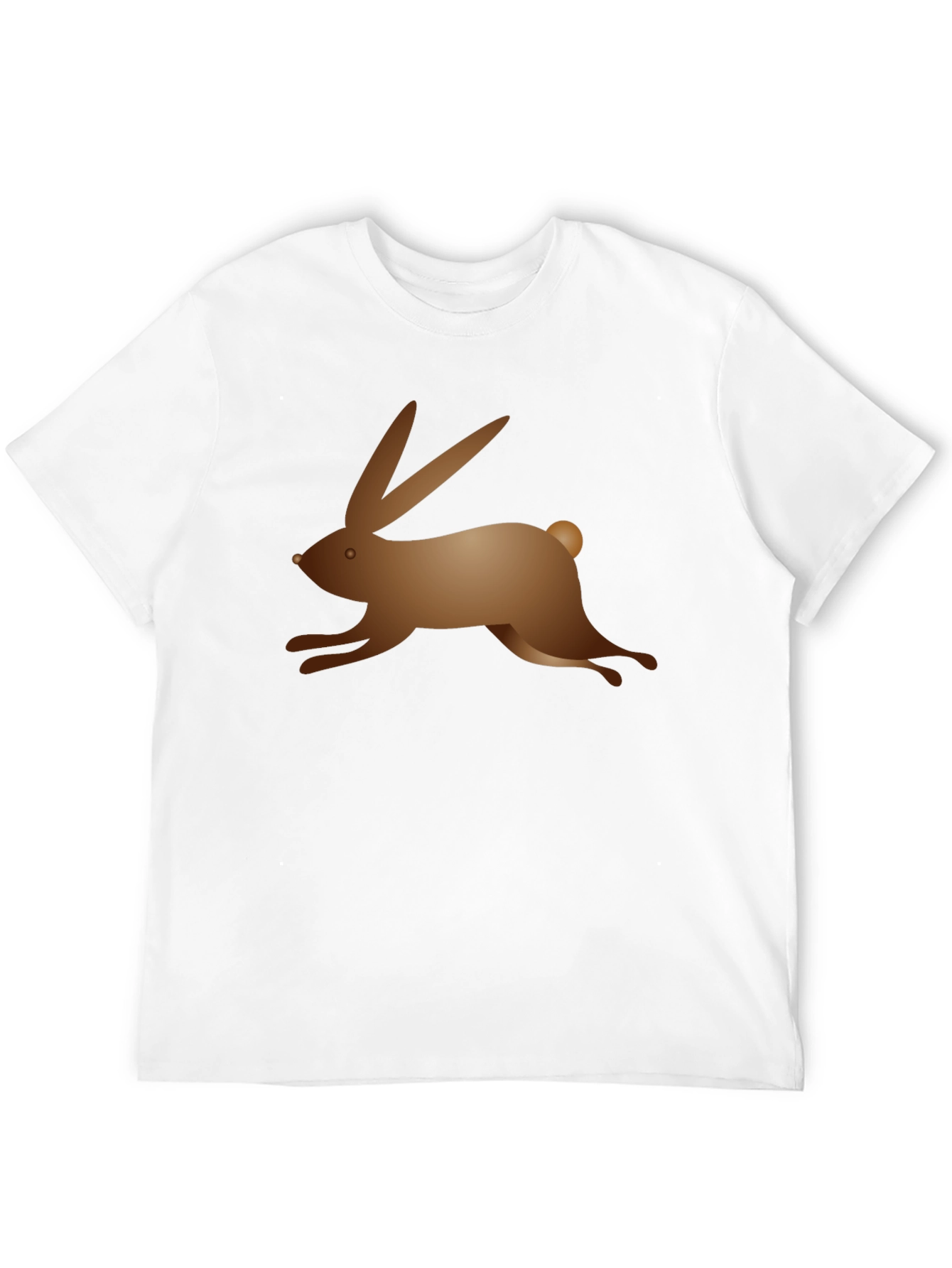Black T-Shirt with Bunny Graphic