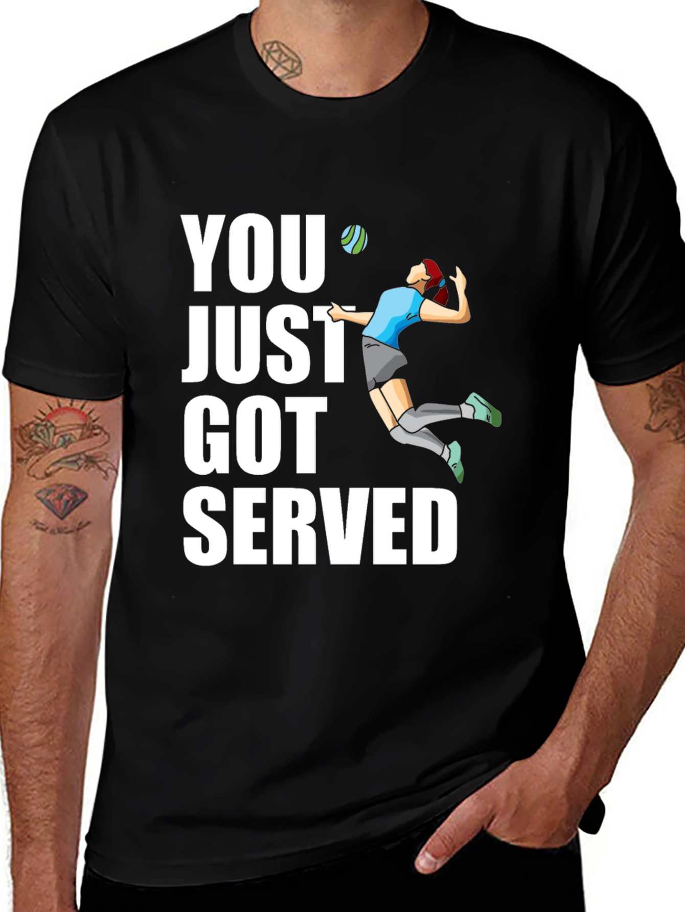 Volleyball Serve Graphic T-Shirt