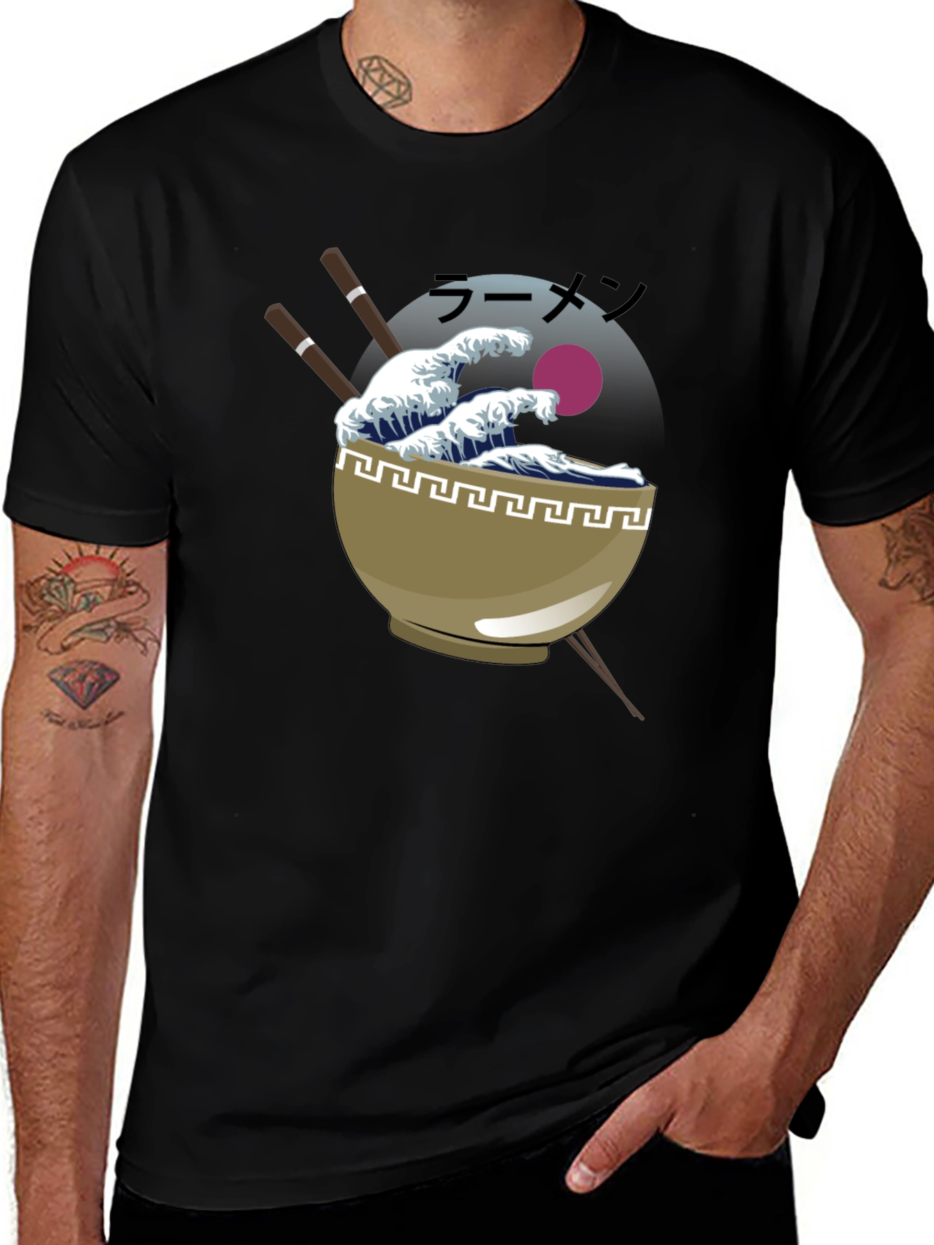 Ramen Wave Graphic Tee - Trendy Casual Style