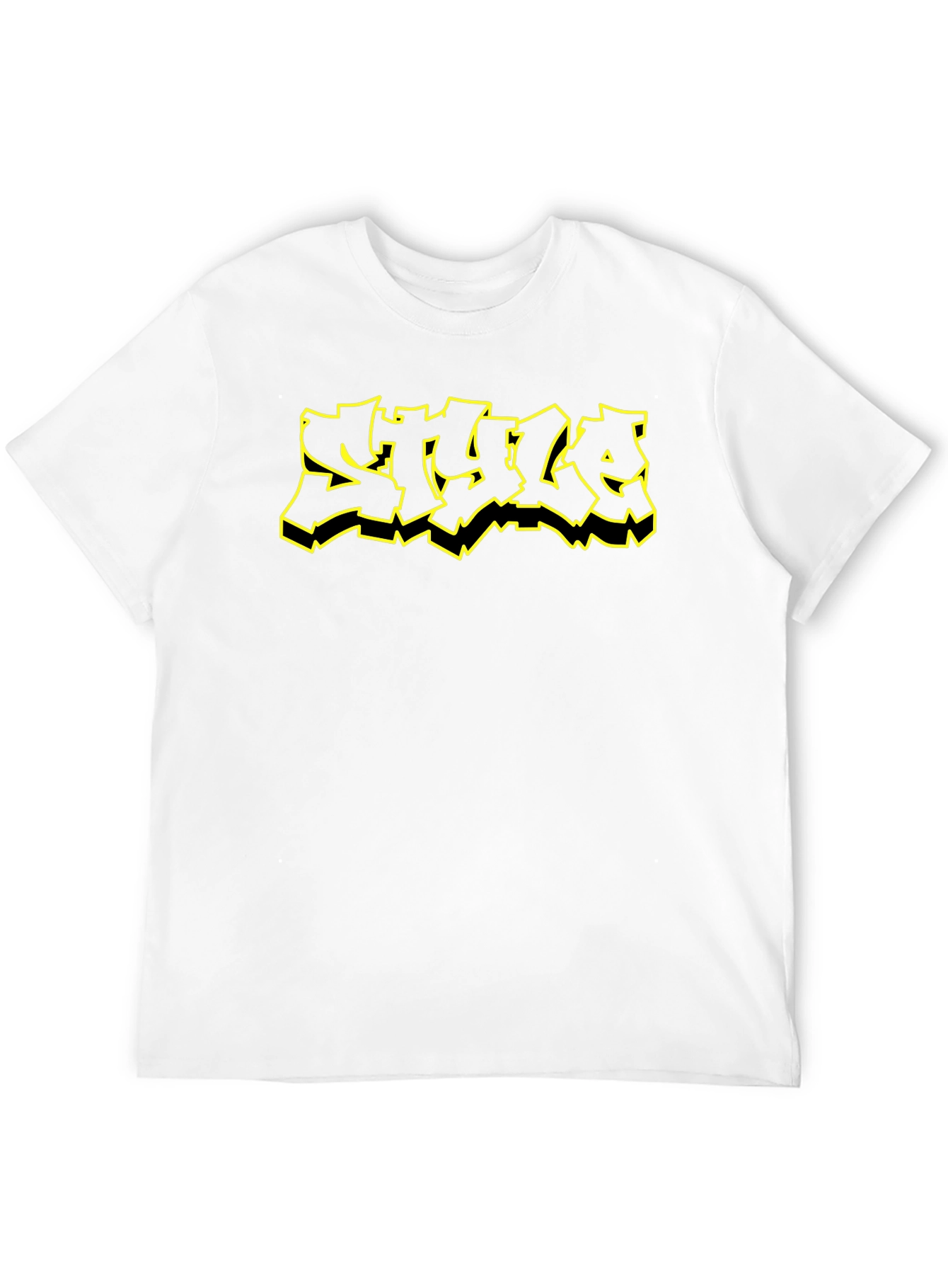 Edgy Graphic Tee - Black T-Shirt with STYLE Design