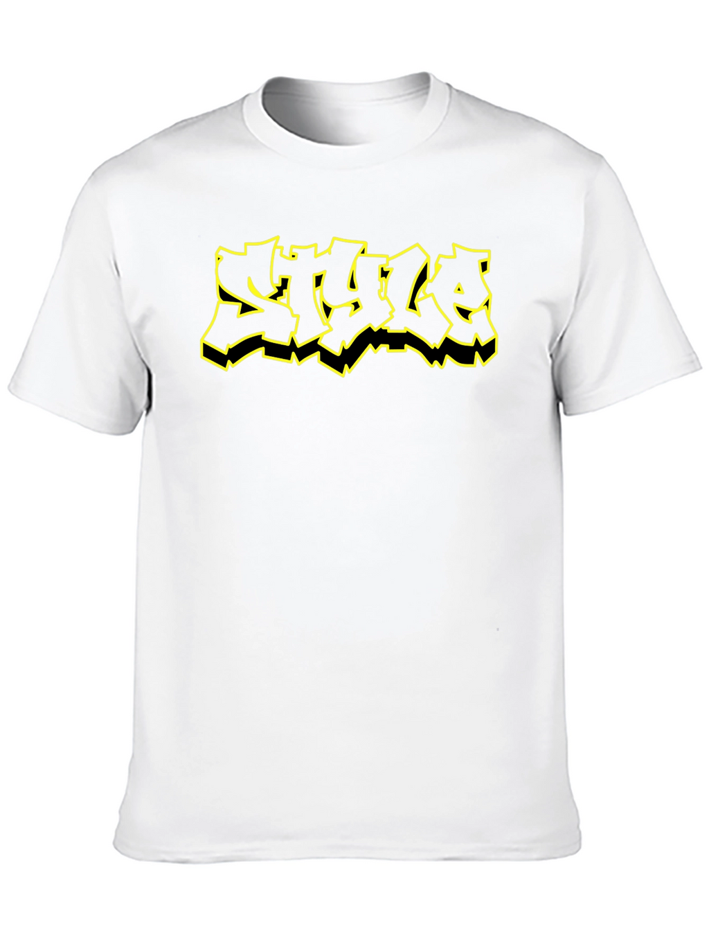 Edgy Graphic Tee - Black T-Shirt with STYLE Design