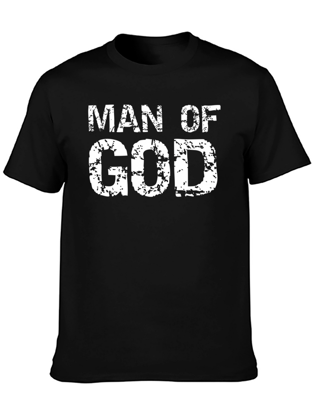 Man of God Black Cotton Graphic T-Shirt