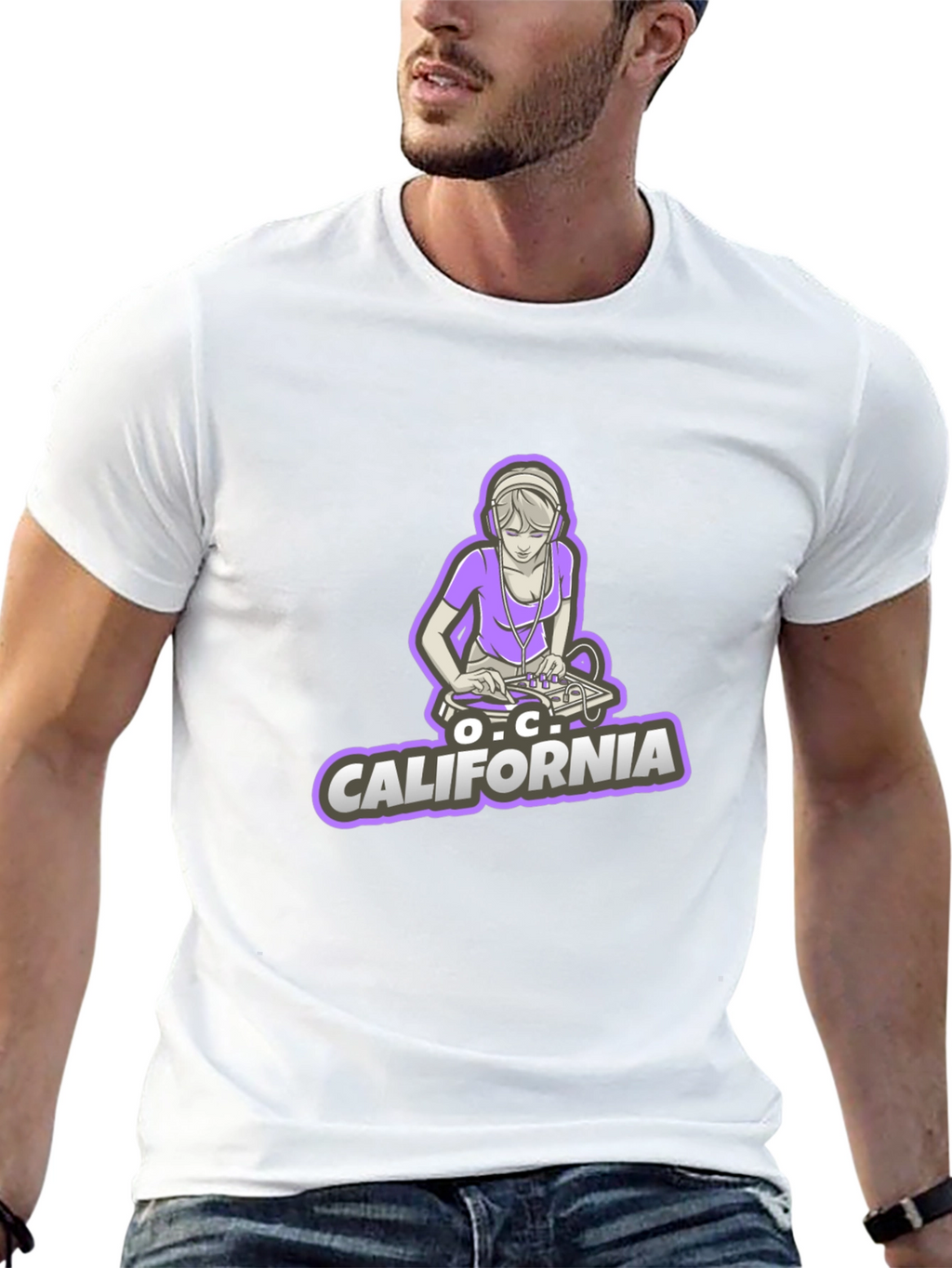 DJ Girl O.C. California Black Tee