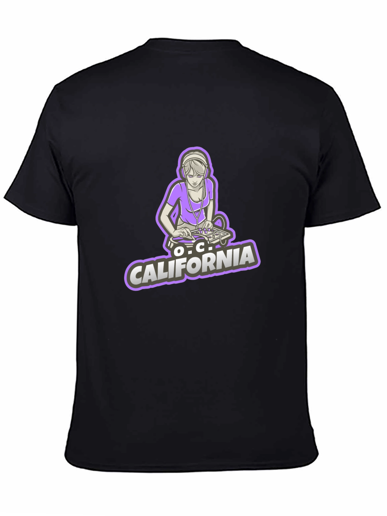DJ Girl O.C. California Black Tee