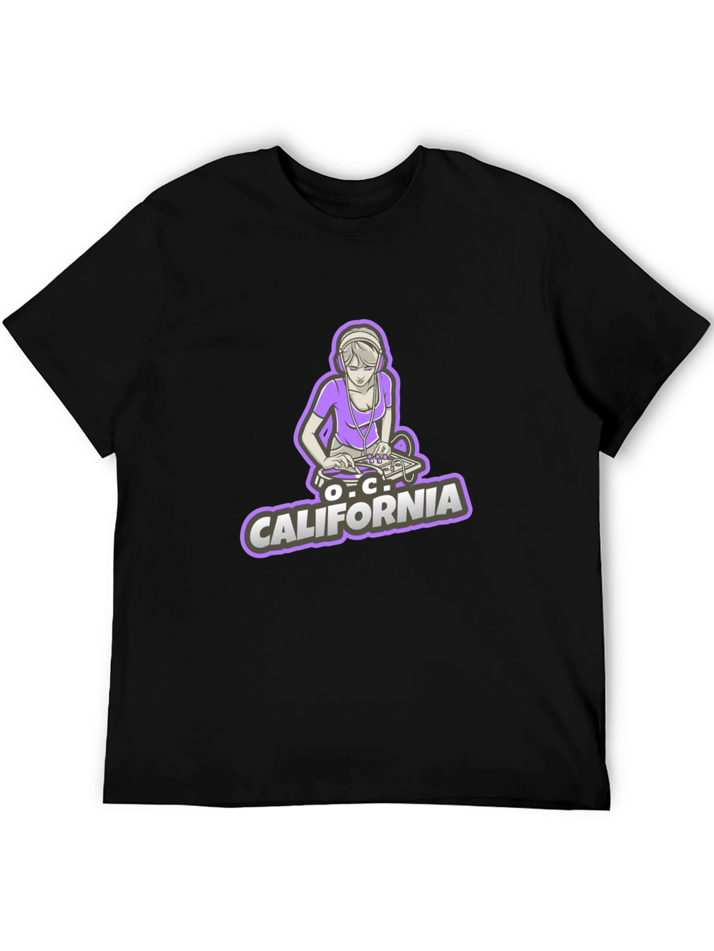 DJ Girl O.C. California Black Tee