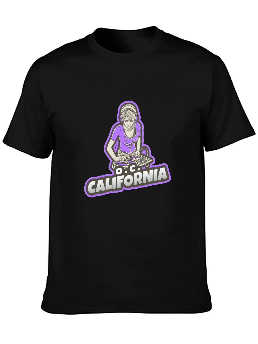 DJ Girl O.C. California Black Tee