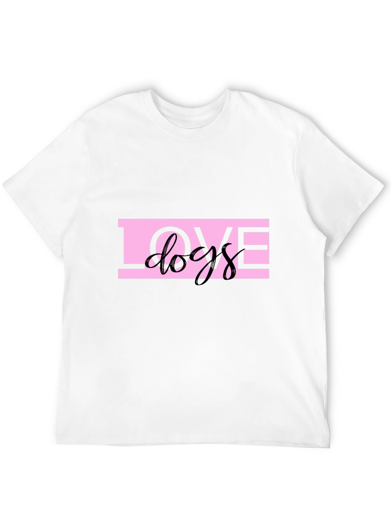 Love Dogs Graphic Black T-Shirt