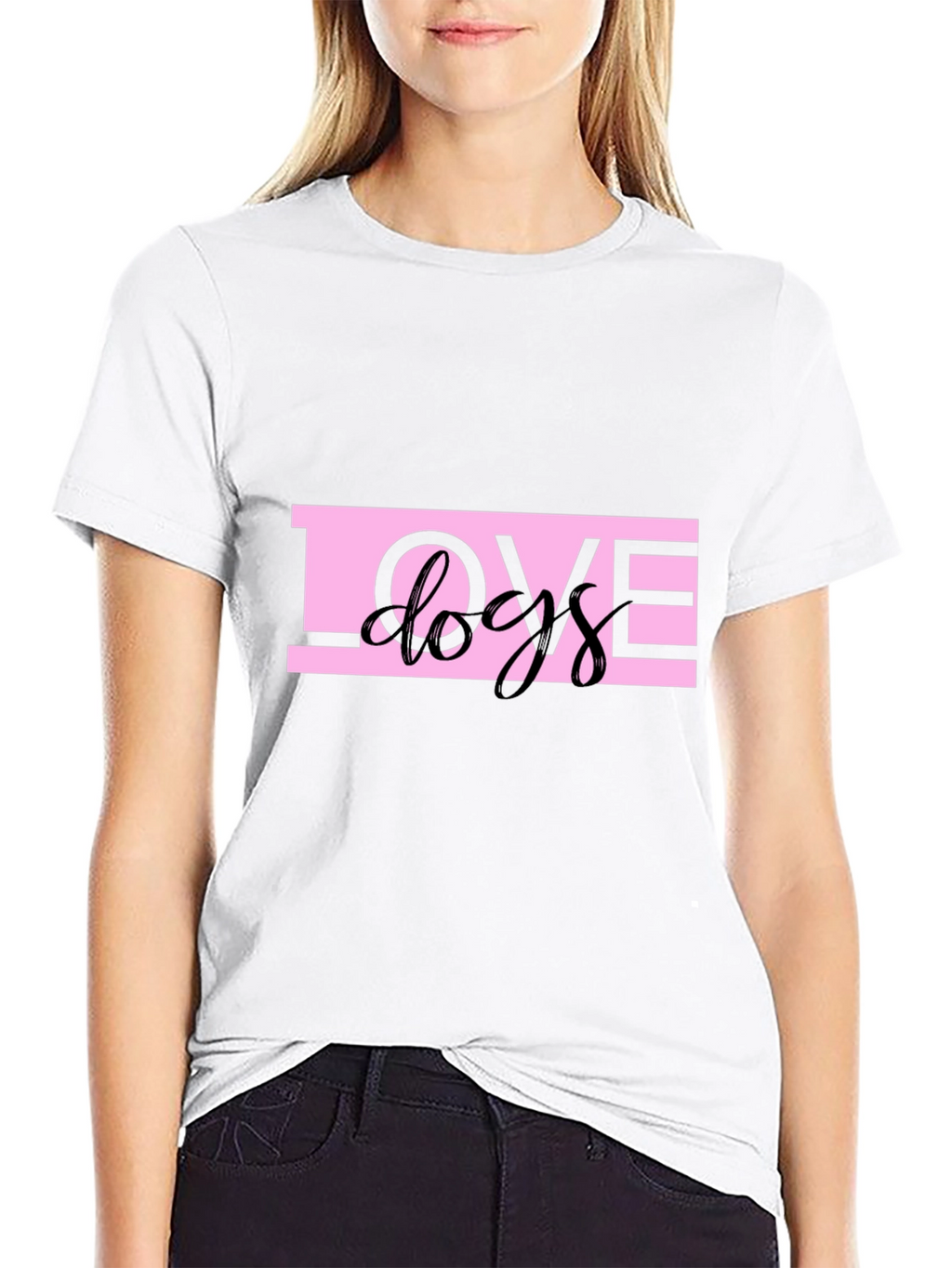 Love Dogs Graphic Black T-Shirt