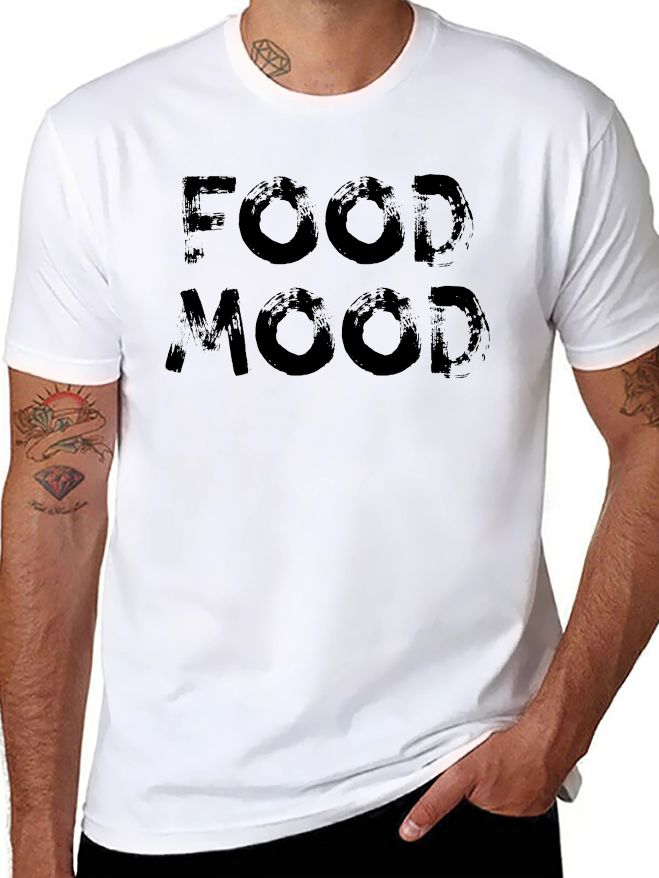 Food Mood Graphic Tee - Casual Cotton T-Shirt