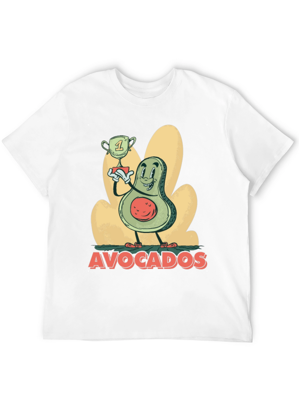 Funny Avocado Champion Black T-Shirt
