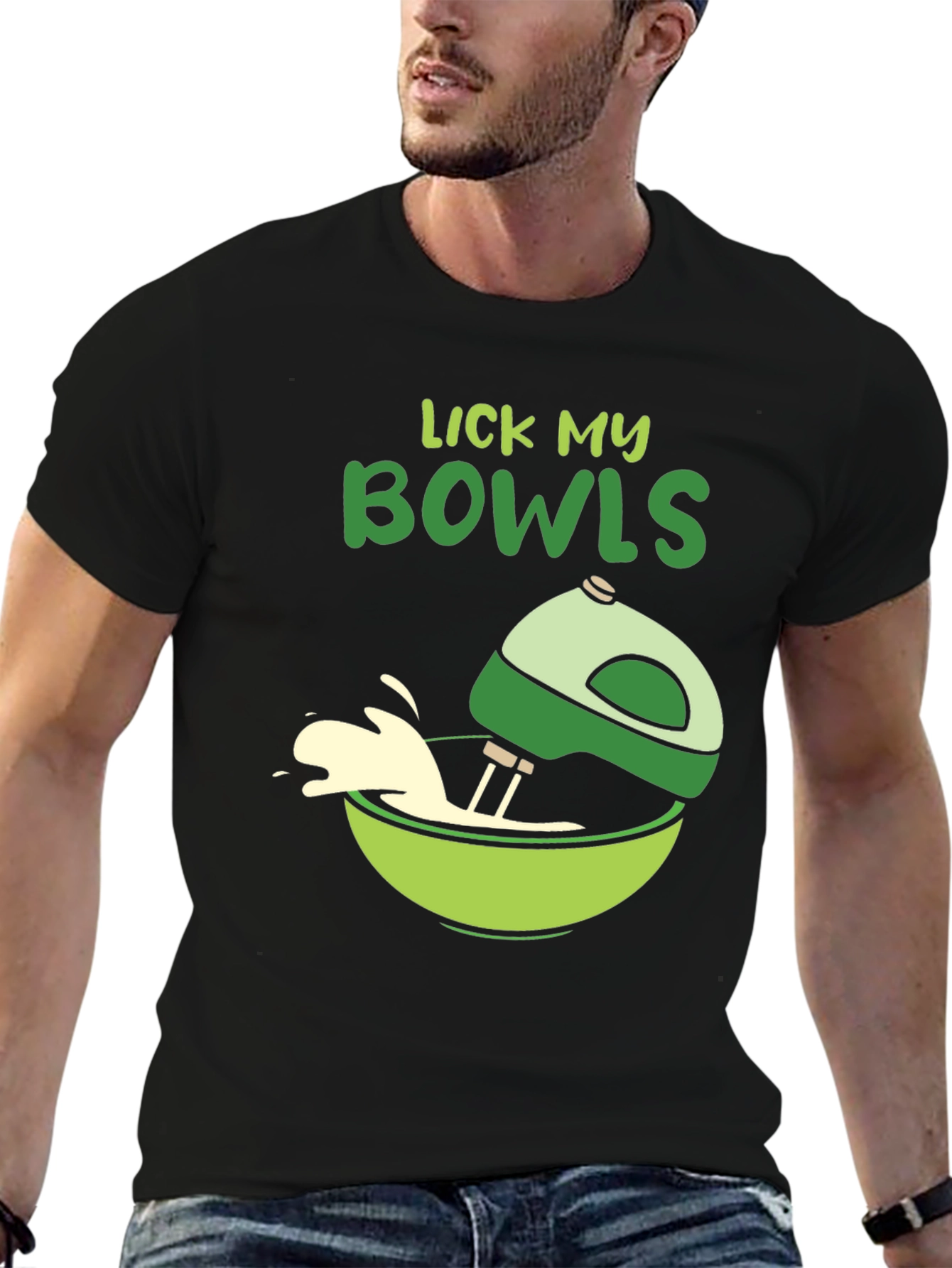 Lick My Bowls T-Shirt - Quirky Baking Humor