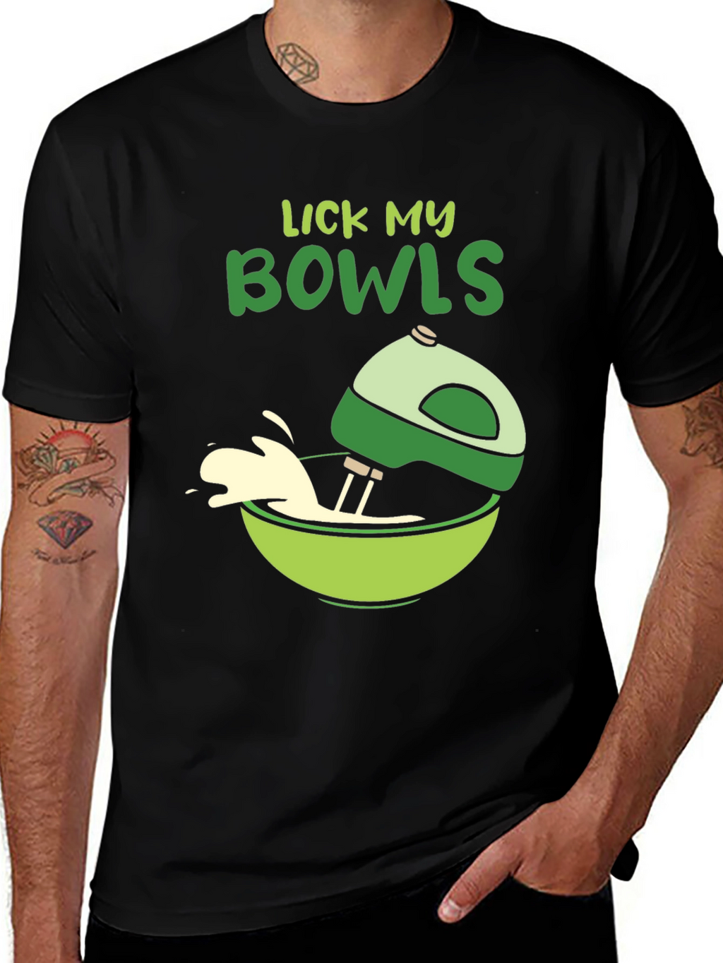 Lick My Bowls T-Shirt - Quirky Baking Humor
